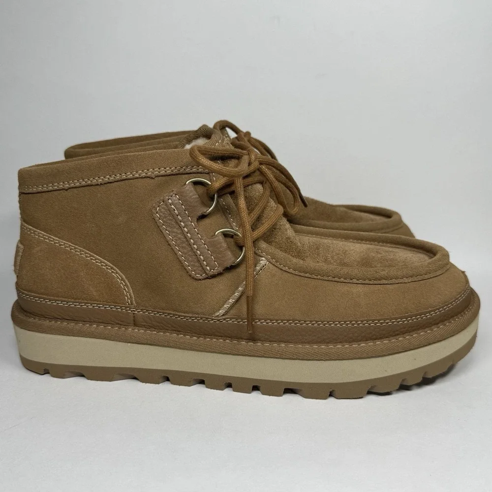 NEW UGG Men's Size 10 Brown Tan Suede Leather Hayden Mod Chukka Boots Lace‎ Up